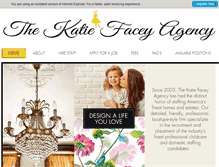 Tablet Screenshot of katiefaceyagency.com